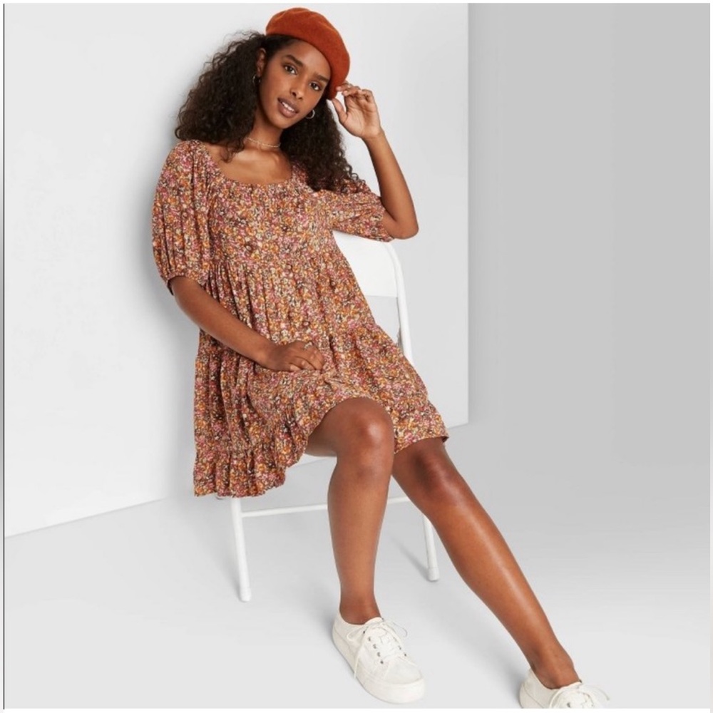 Wild Fable Floral Brown Dress